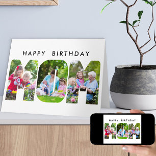 MAMMA Photo Brev Cutout Birdday Card Kort