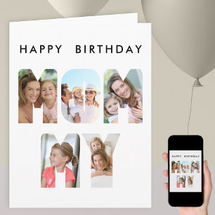 MAMMA Photo Brev Cutout Birthday Card Kort