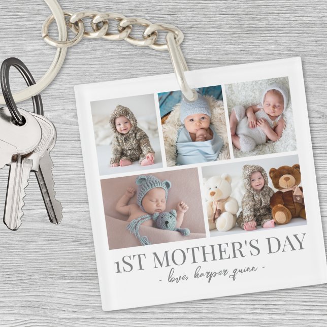 Mamma Photo Collage (Mom Photo Collage Keychain)