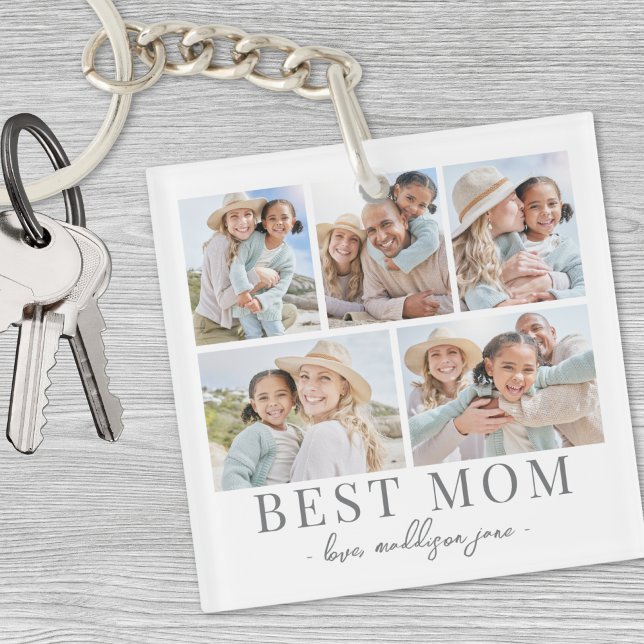 Mamma Photo Collage (Mom Photo Collage Keychain)