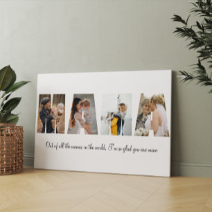 Mamma Photo Collage 4 Foton Mors dag Gift Canvastryck