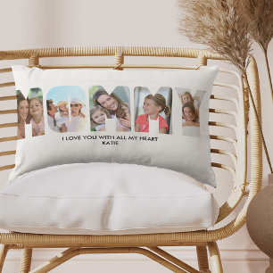 MAMMA Photo Collage Bild Brev Cutout Lumbarkudde