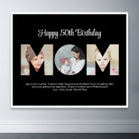 Mamma Photo Collage Cutout Mors dag Birthday