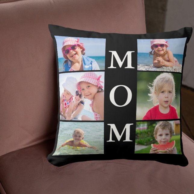 Mamma Photo Collage Kudde (Skapare uppladdad)