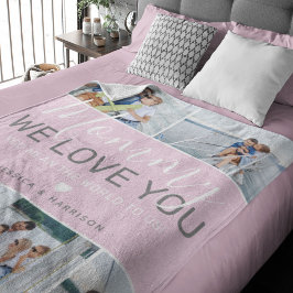 Mamma Photo Collage 'We Kärlek you' Fleece Blanket
