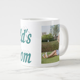 Mamma Photo grönt text Giant Coffee Mugg Jumbo Mugg