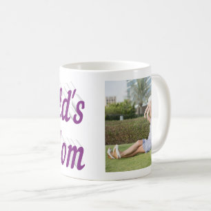 Mamma Photo lila text Kaffe Mugg