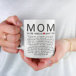 Mamma Photo Sak vi Kärlek om dig Mors dag Kaffemugg