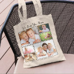 Mamma Photos Personlig Tygkasse<br><div class="desc">Mamma kommer att kärlek den här anpassningsbarna fotokollage till väskan. Anpassa med sex foton av hennes barn, familjemedlemmar, husdjur osv. och anpassa uttrycket till "I Kärlek You" eller "We Kärlek You" och om hon heter "Mamma, " "Mamma, " "Morsa, " osv. Du kan också lägga till namnen för hennes barn....</div>