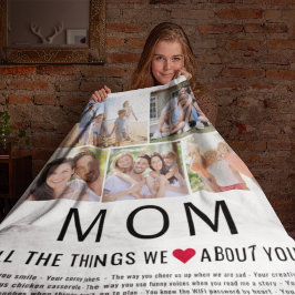 Mamma Photos Sak Vi Kärlek om dig Mors dag Fleecefilt