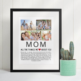 Mamma Photos Sak Vi Kärlek om dig Mors dag Poster