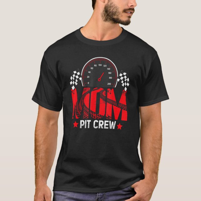 Mamma Pit Crew Tävling Tävla Birdday Family Pit C T Shirt (Framsida)