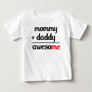 Mamma Plus pappa Equals Fantastisk Kids Shirt Tee Shirt