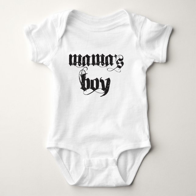 Mamma pojke baby bodydräkt t shirt (Framsida)