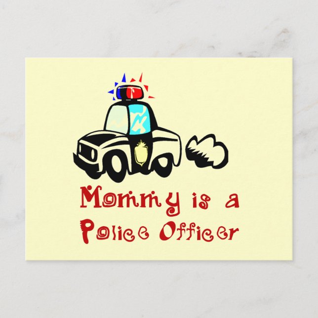 Mamma Polistjänsteman T-shirts och Gifts Vykort (Framsida)