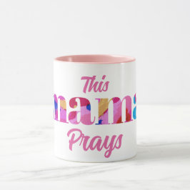 Mamma Prays Rosa Abstrakt Mugg Mors dag Gift