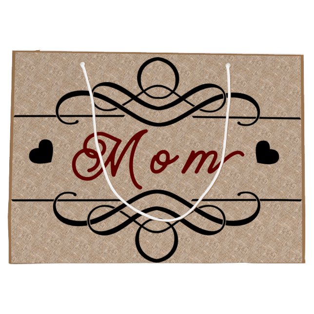 mamma-presentsäck - liten, glansig (Baksidan)