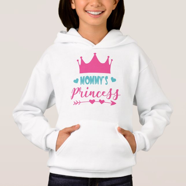 Mamma Princess, Little Princess, Krona, Hearts T Shirt (Framsida)