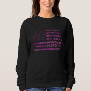 Mamma Protector Hero Camo Rosa American Flagga T Shirt