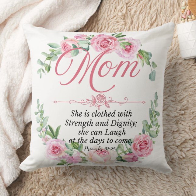 Mamma - Proverbs 31:25 Mors dag Bible Verse Ro Kudde (Filt)