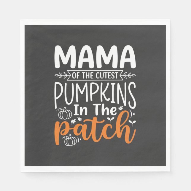 Mamma Pumpakins lapp Halloween-design_1 Pappersservett (Framsidan)