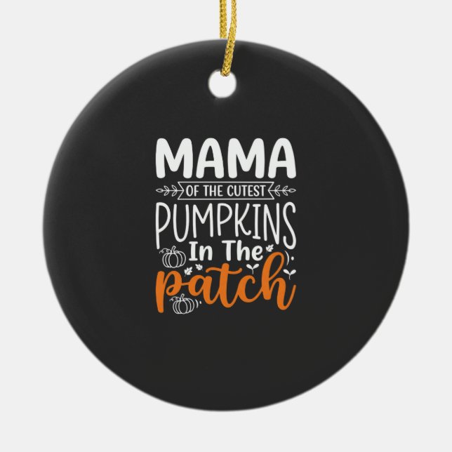 Mamma Pumpakludd Halloween-design_1 Julgransprydnad Keramik (Framsidan)