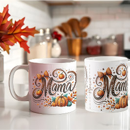 Mamma Pumpkin Fall Thanksgiving namn Kaffemugg