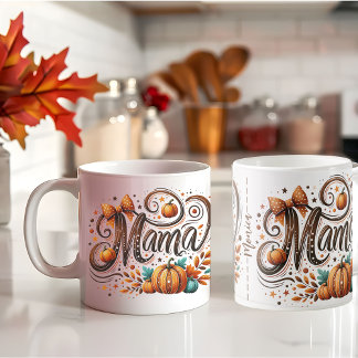 Mamma Pumpkin Fall Thanksgiving namn Kaffemugg