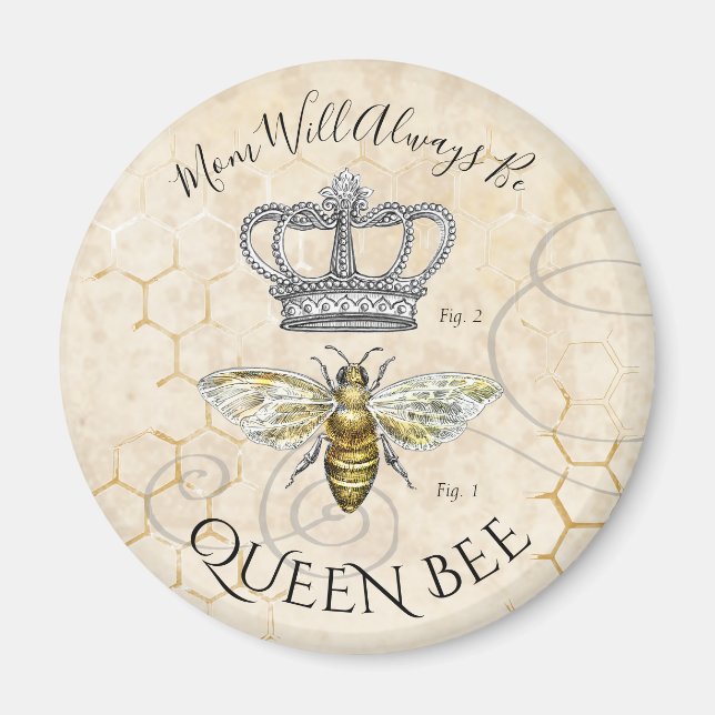 Mamma Queen Bee Magnet (Framsidan)