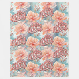 Mamma Queen Blommigt Fleecefilt