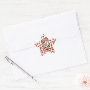 Mamma Queen Blommigt Stjärnformat Klistermärke