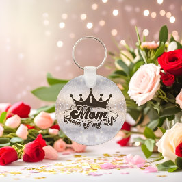 MAMMA Queen of my life Glitter Keychain Nyckelring