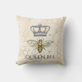 Mamma Quote Queen Bee Monogram Kudde