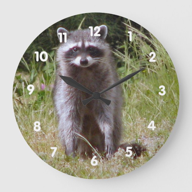Mamma Raccoon Stor Klocka (Framsida)