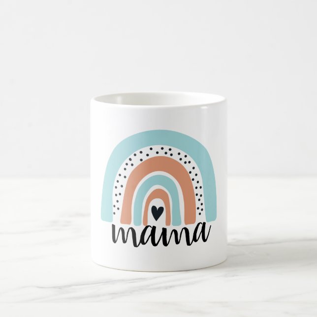 Mamma Rainbow Blue Peach Kaffemugg (Center)