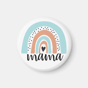 Mamma Rainbow Blue Peach Magnet