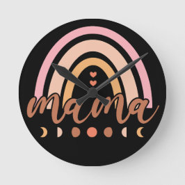 Mamma Rainbow Rund Klocka