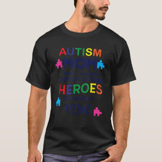Mamma Raising Superhjälten Puzzle Coola Autism Awa T Shirt