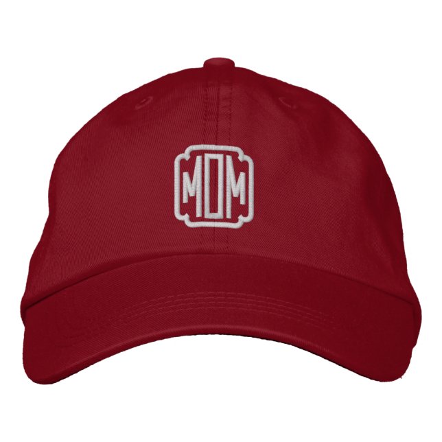 Mamma Red Embroired Baseball Cap Broderad Keps (Framsida)