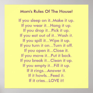 Mamma regler av huset poster