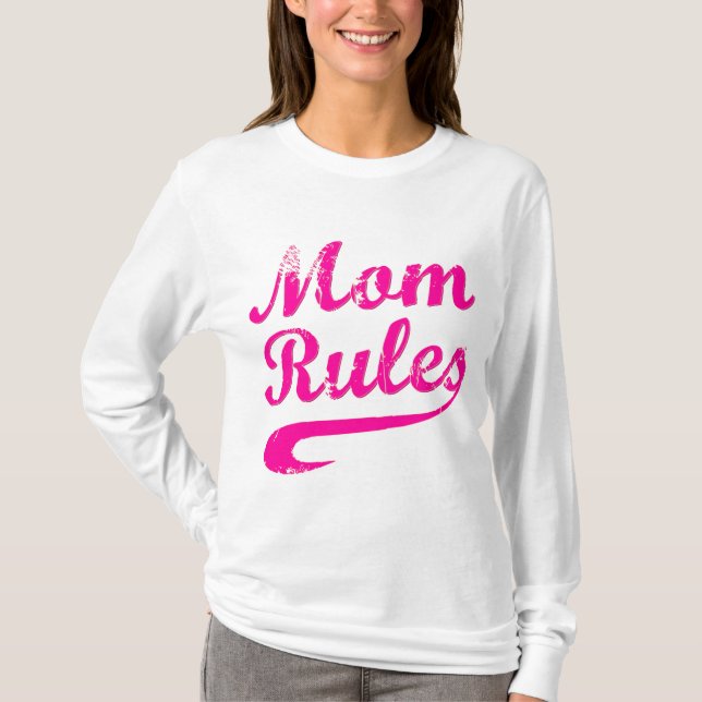 Mamma Regler Funny Mors dag som säger Tröja (Framsida)