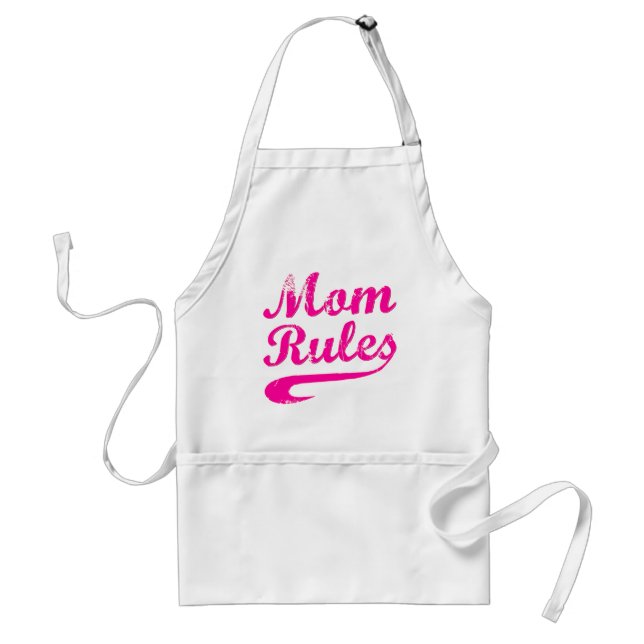 Mamma Regler Funny Say Förkläde (Framsidan)