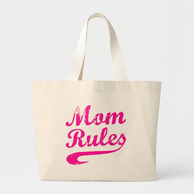 Mamma Regler Funny Sayed Tote Jumbo Tygkasse (Framsidan)