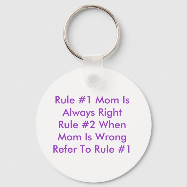 Mamma Regler Keychain Nyckelring (Framsida)