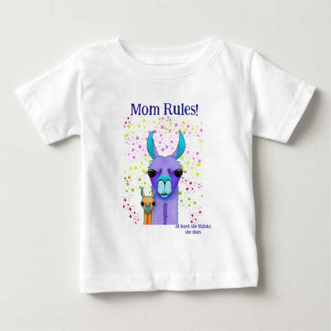 Mamma Regler Momma Laama & T Shirt (Framsida)