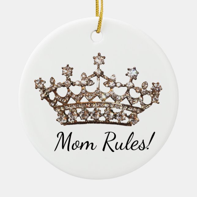 mamma Regler! Tiara Ceramic Ornament (Framsidan)