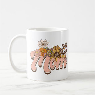 Mamma Retro Blommigt Kaffemugg