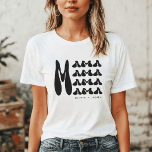 Mamma Retro Typography Kids Namn Mor T Shirt