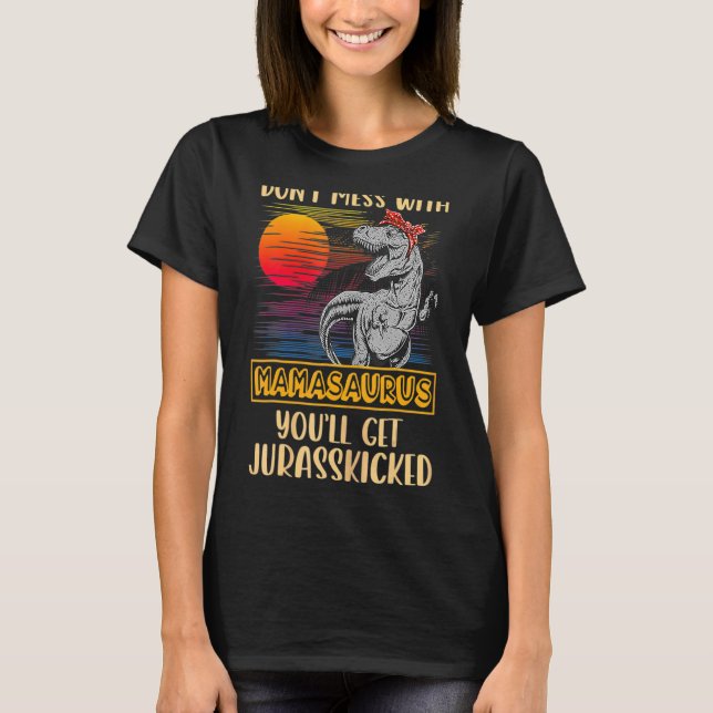 Mamma Rex Dinosaurs Mamma Saurus T Shirt (Framsida)