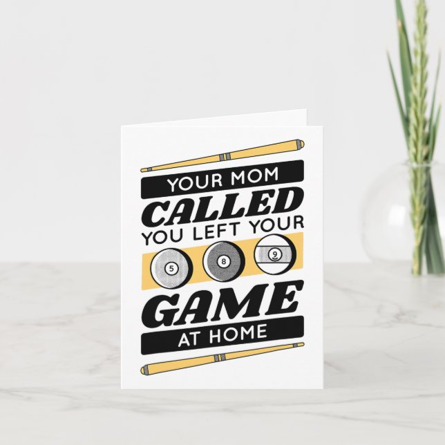 Mamma ringde när du Lämnade ditt spel hemma Kort (Framsida)